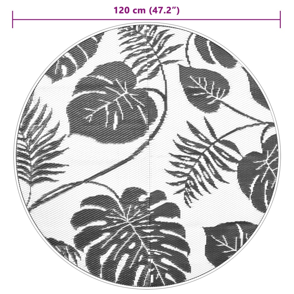 vidaXL Χαλί εξωτερικού χώρου ARAKIL Πράσινο Ø120 cm PP