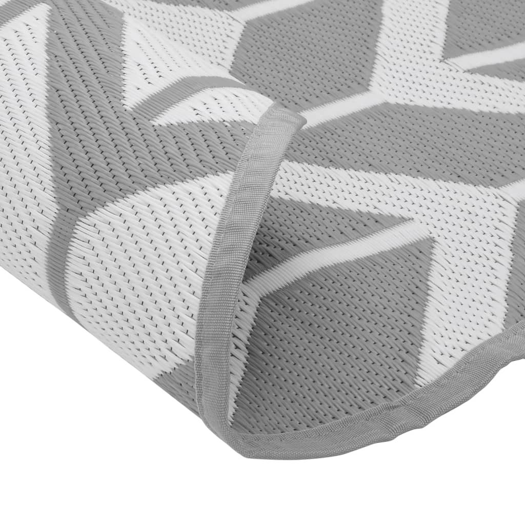 vidaXL Χαλί εξωτερικού χώρου ARAKIL γκρι Ø120 cm PP