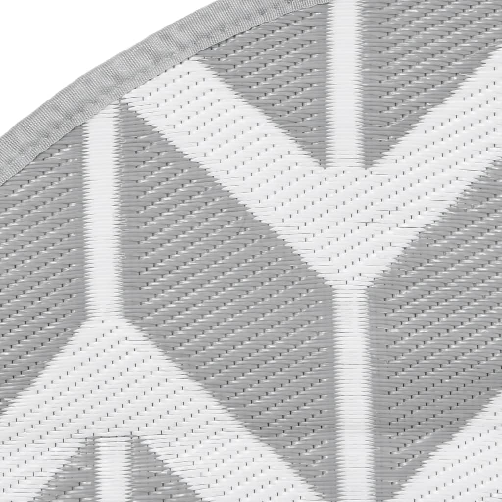 vidaXL Χαλί εξωτερικού χώρου ARAKIL γκρι Ø120 cm PP