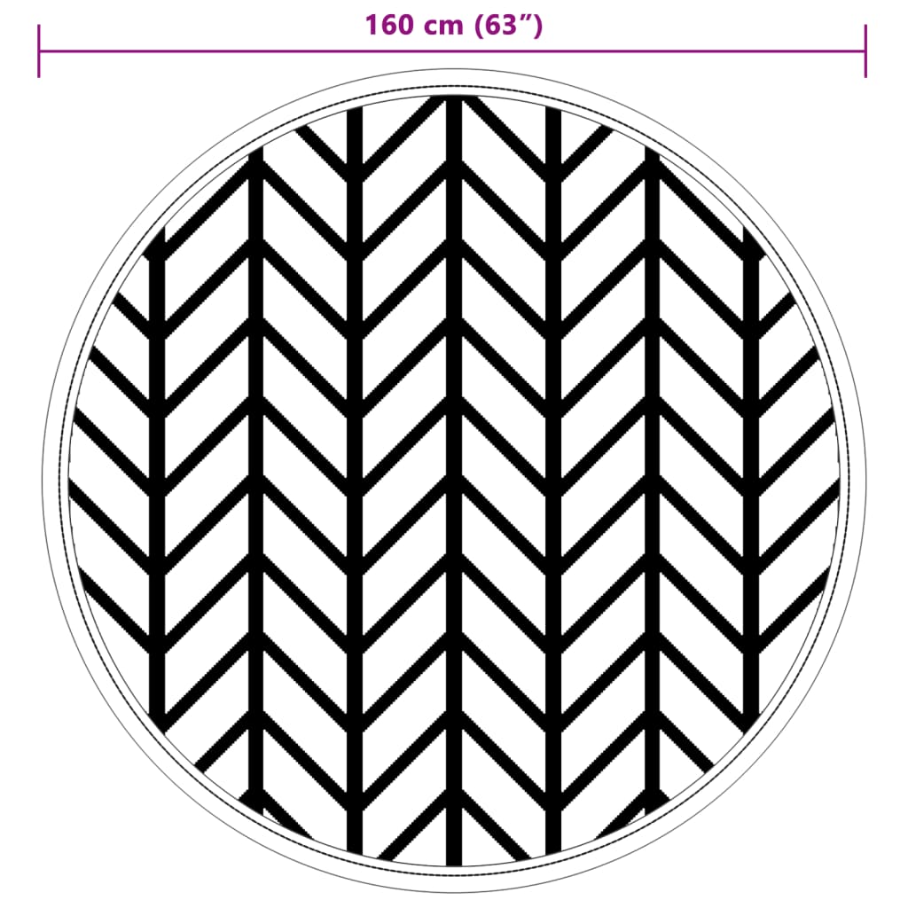vidaXL Χαλί εξωτερικού χώρου ARAKIL γκρι Ø160 cm PP
