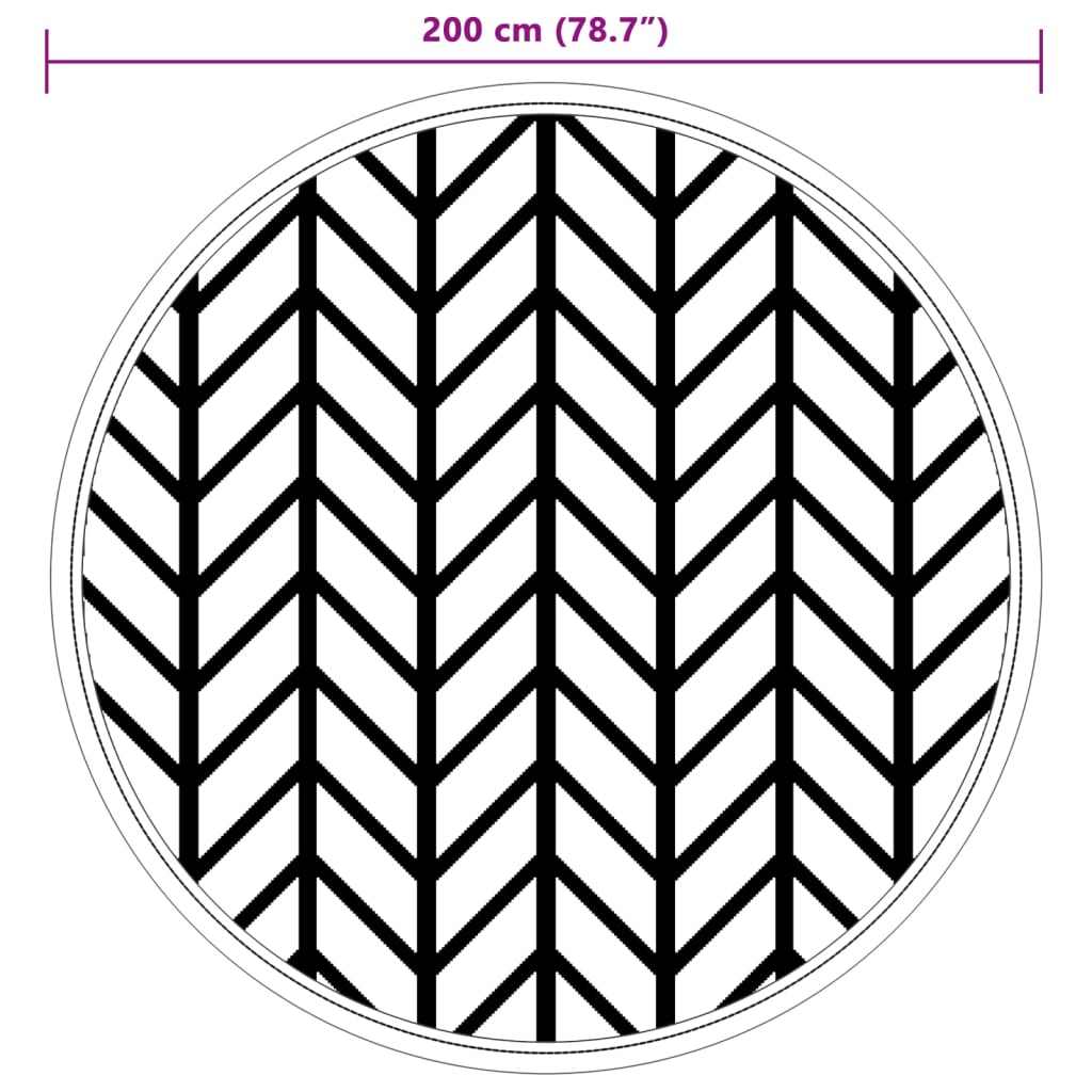 vidaXL Χαλί εξωτερικού χώρου ARAKIL γκρι Ø200 cm PP