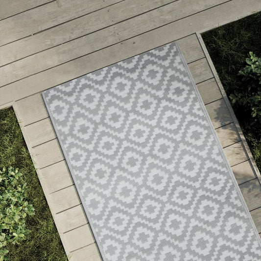 vidaXL Χαλί εξωτερικού χώρου ARAKIL γκρι 80x150 cm PP