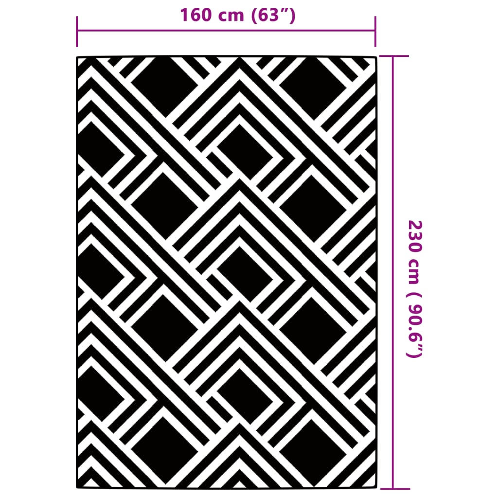 vidaXL Χαλί εξωτερικού χώρου ARAKIL Γκρι 160x230 cm PP