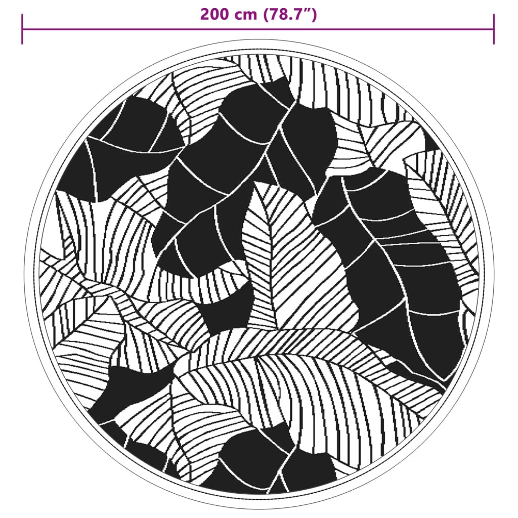 vidaXL Χαλί εξωτερικού χώρου ARAKIL Πράσινο Ø200 cm PP