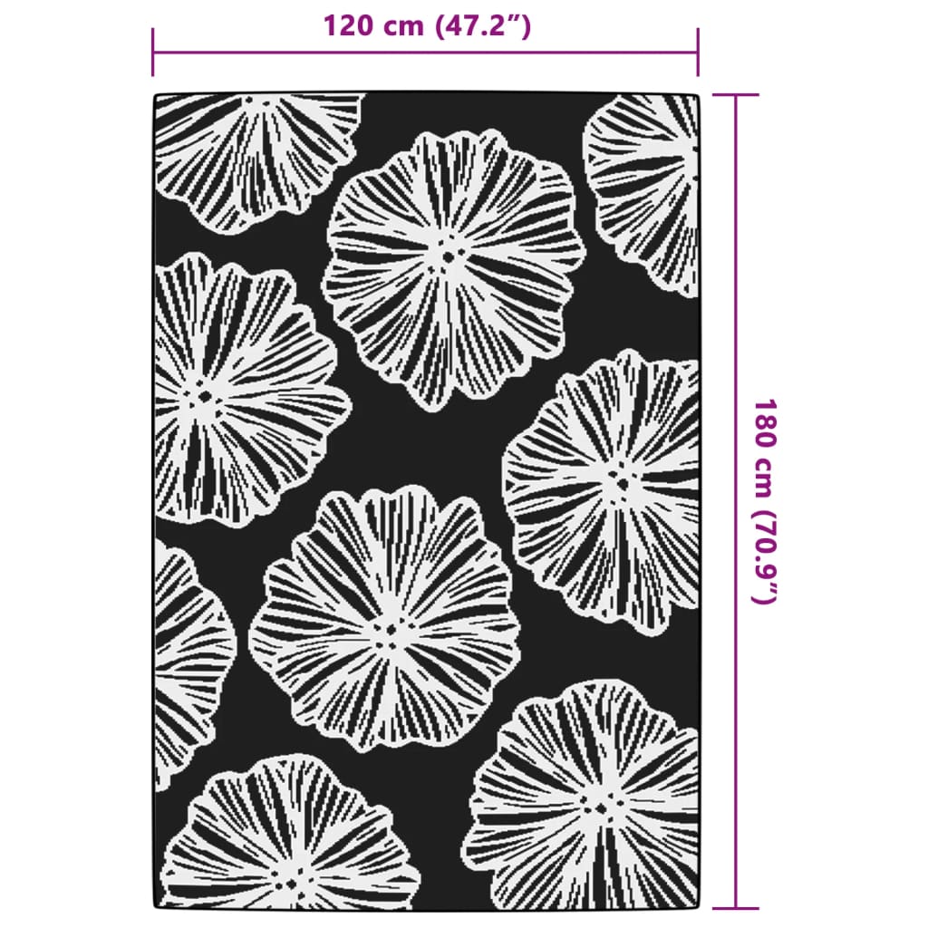vidaXL Χαλί εξωτερικού χώρου ARAKIL Πράσινο 120x180 cm PP