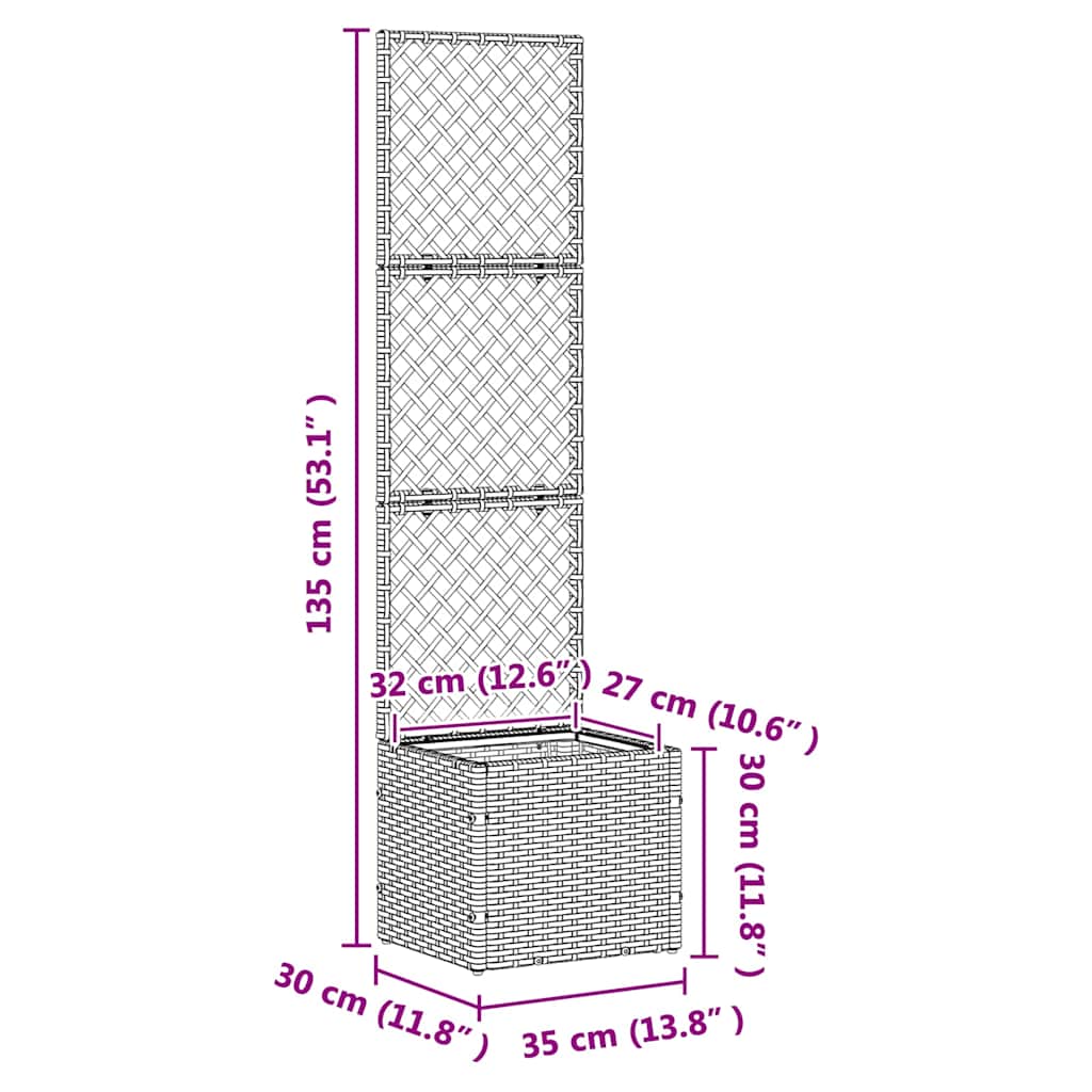 vidaXL γλάστρες και δοχεία φυτών Ναι Άλλο Υλικό