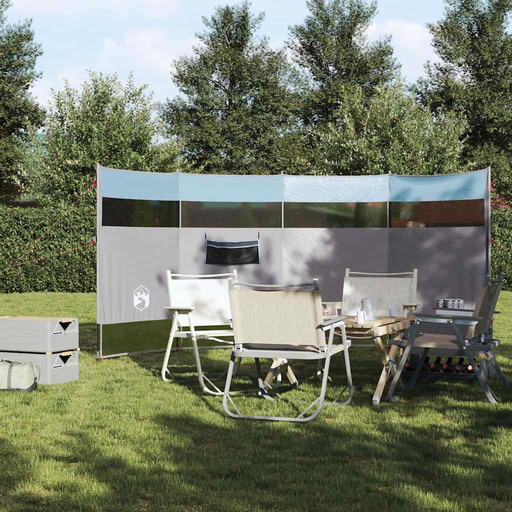 vidaXL Ανεμοφράκτης Κάμπινγκ Μπλε Αδιάβροχος 366x152x152 εκ.