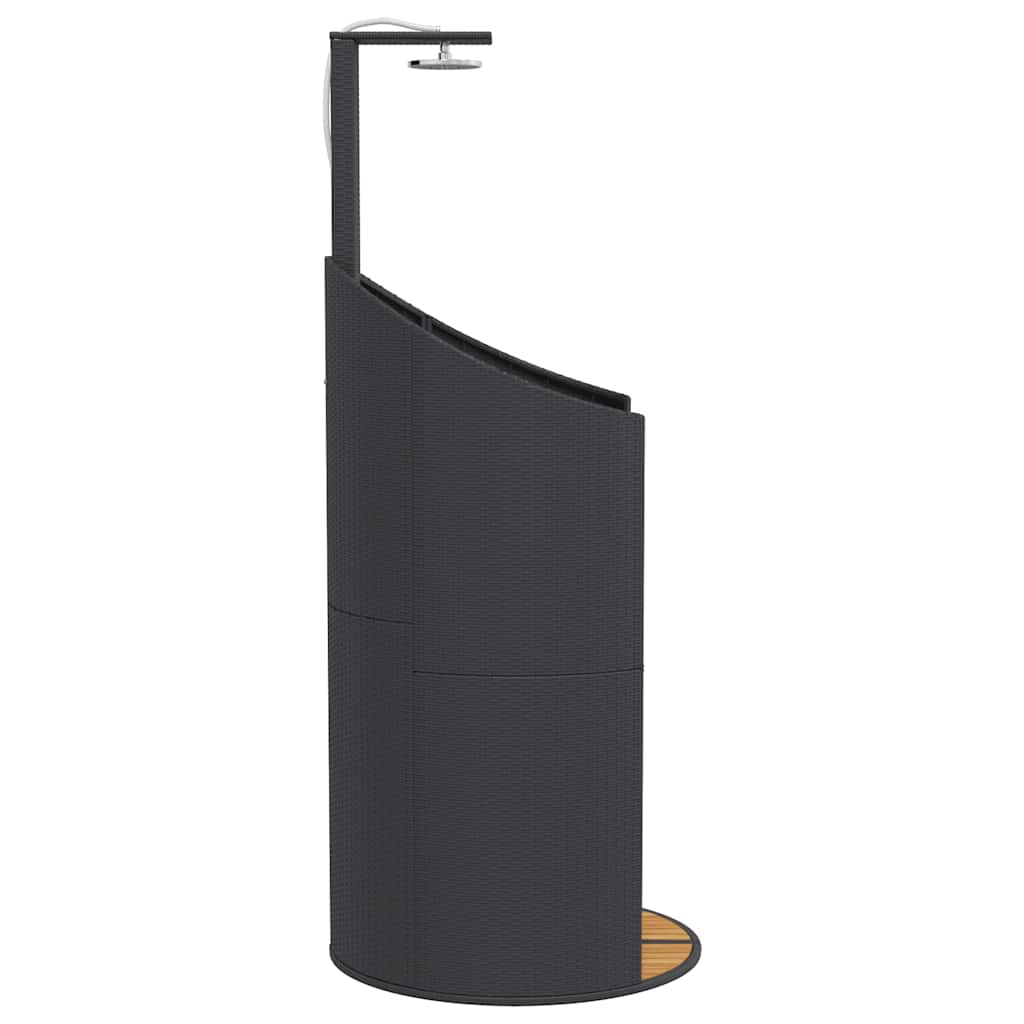 vidaXL Ντους Εξ. Χώρου 100x100x241,5 εκ. Συνθετικό Ρατάν/Ξύλο Ακακίας
