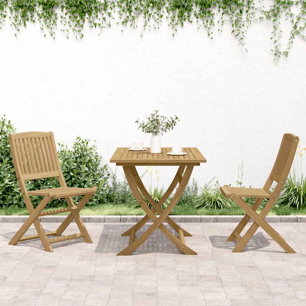 vidaXL Καρέκλες Κήπου Πτυσσόμενες 2 τεμ 44x50x88 εκ. Μασίφ Ακακία