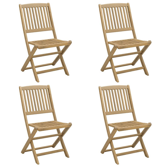 vidaXL Καρέκλες Κήπου Πτυσσόμενες 4 τεμ. 44x50x88 εκ. Μασίφ Ακακία