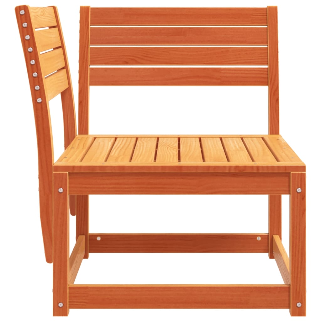 vidaXL Καναπές Κήπου Γωνιακός Καφέ 73x73x78 εκ. από Μασίφ Ξύλο Πεύκου