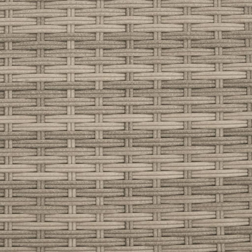 vidaXL Ξαπλώστρες 2 τεμ. με Τραπέζι Ανοιχτό Γκρι από Συνθετικό Ρατάν