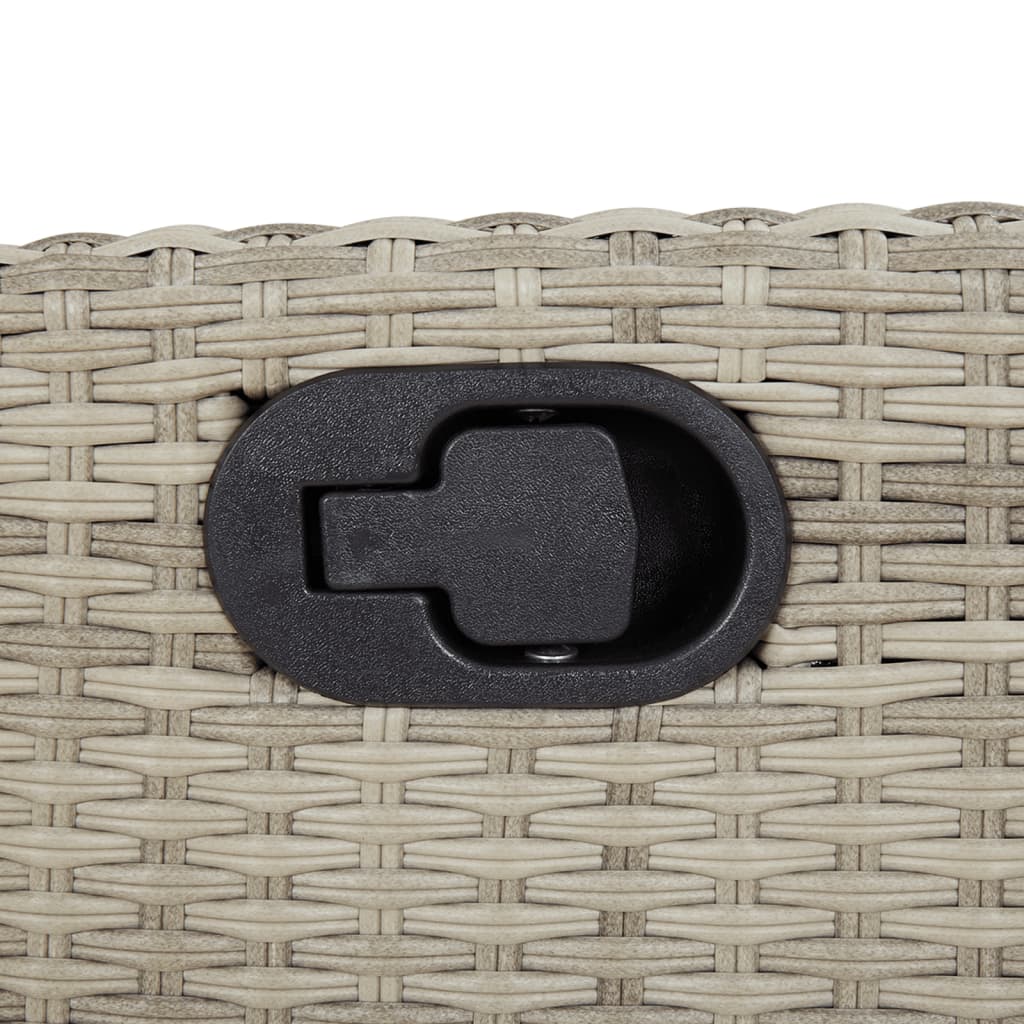 vidaXL Πάγκος Κήπου Ανακλινόμενος Αν. Γκρι Συνθετικό Ρατάν & Μαξιλάρια