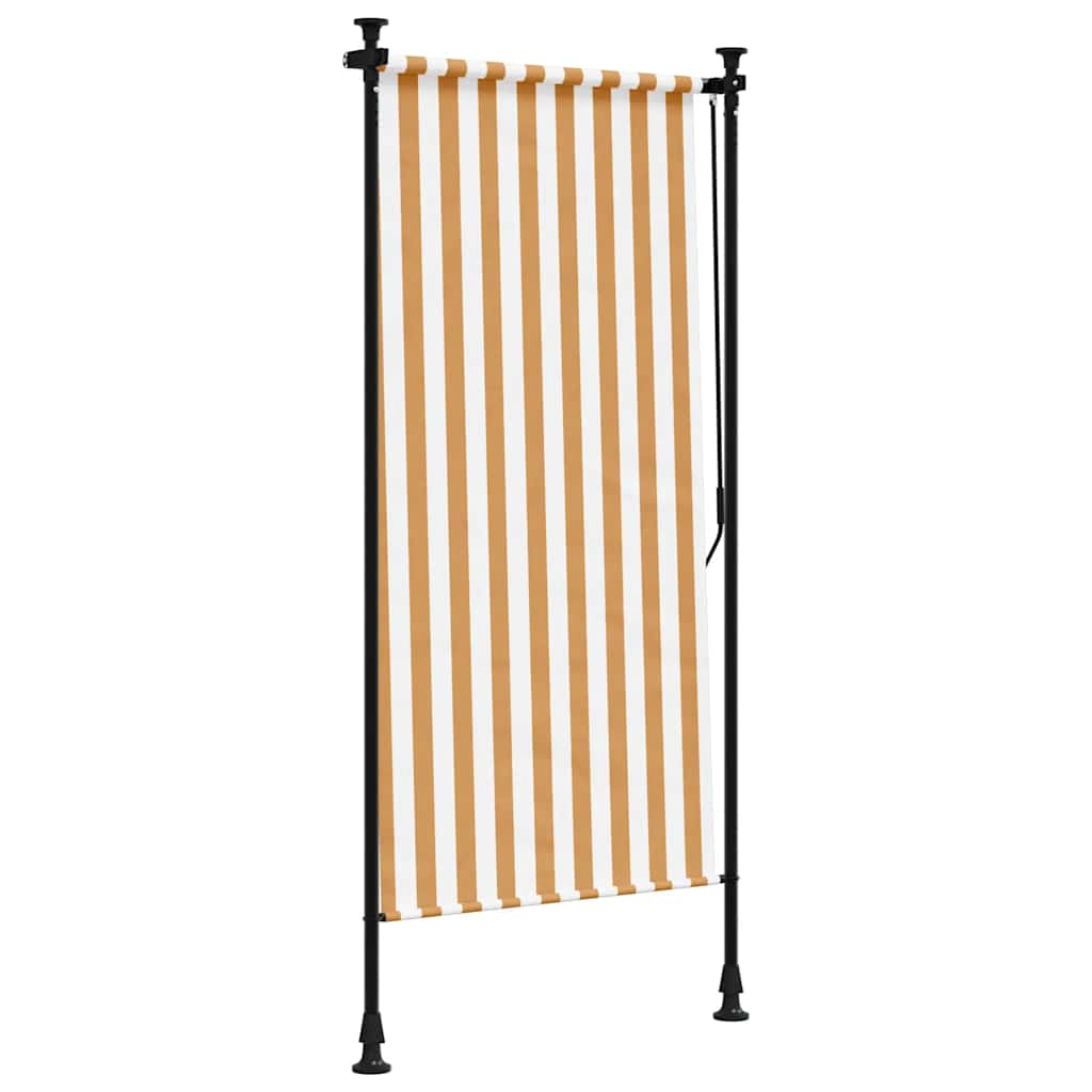 vidaXL Στόρι Ρόλερ Εξ. Χώρου Πορτοκαλί/Λευκό 120x270 εκ. Ύφασμα/Ατσάλι