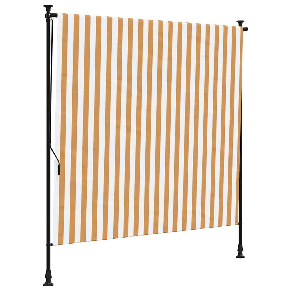vidaXL Στόρι Ρόλερ Εξ. Χώρου Πορτοκαλί/Λευκό 200x270 εκ. Ύφασμα/Ατσάλι