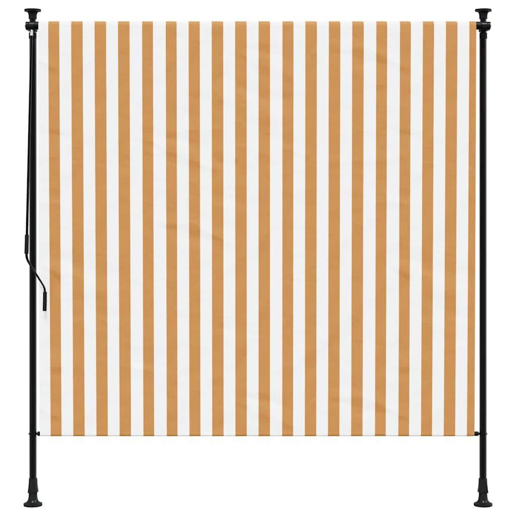 vidaXL Στόρι Ρόλερ Εξ. Χώρου Πορτοκαλί/Λευκό 200x270 εκ. Ύφασμα/Ατσάλι