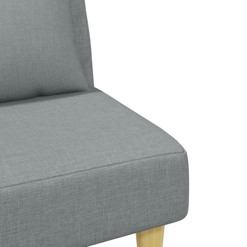 vidaXL Καναπές Κρεβάτι Διθέσιος Αν. Γκρι Ύφασμα Μαξιλάρια/Υποπόδιο