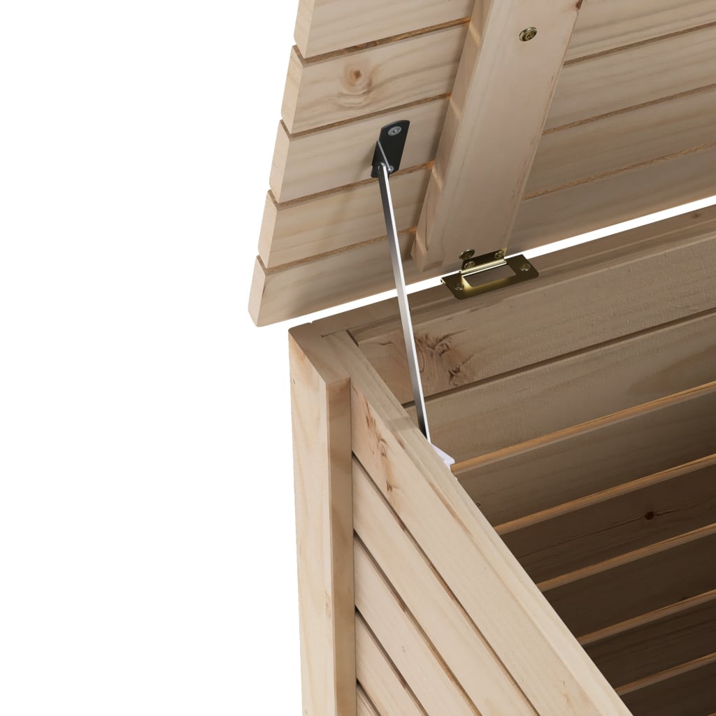 vidaXL Καλάθι Άπλυτων με Τροχούς RANA 45x45x64εκ. Μασίφ Ξύλο Πεύκου