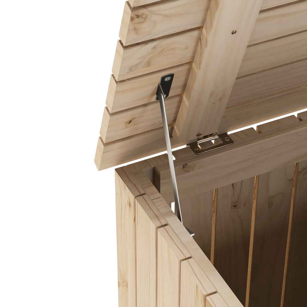 vidaXL Καλάθι Άπλυτων με Τροχούς RANA 45x45x64εκ. Μασίφ Ξύλο Πεύκου