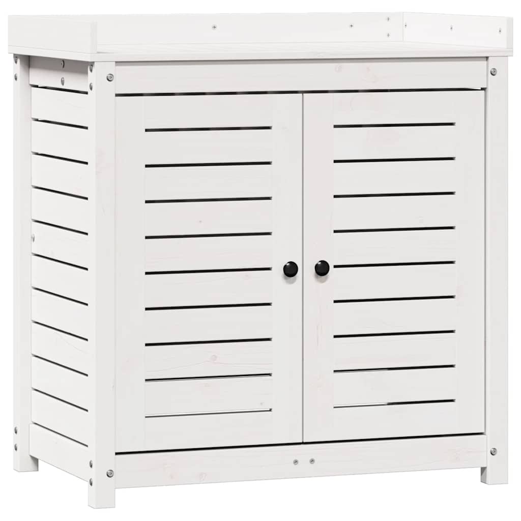 vidaXL Τραπέζι Κηπουρικής με Ράφια 82,5x50x86,5 εκ. Μασίφ Ξύλο Πεύκου