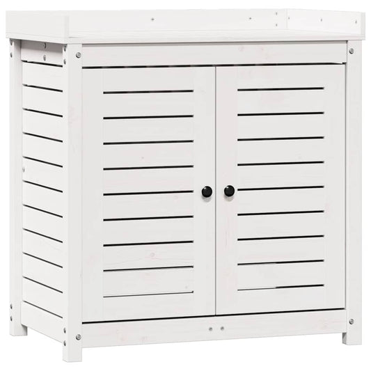 vidaXL Τραπέζι Κηπουρικής με Ράφια 82,5x50x86,5 εκ. Μασίφ Ξύλο Πεύκου