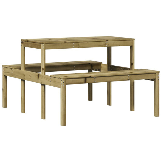 vidaXL Τραπέζι Πικνίκ 110 x 134 x 75 εκ. από Εμποτισμένο Ξύλο Πεύκου