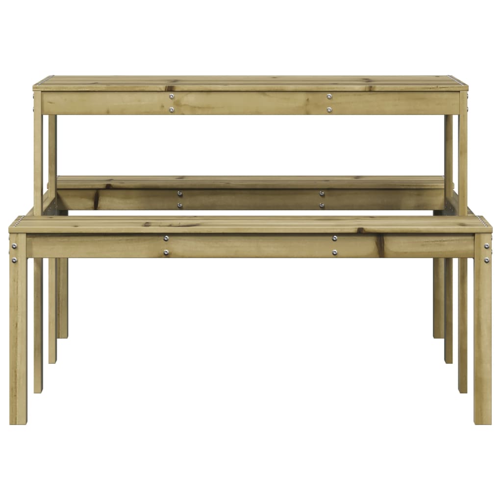 vidaXL Τραπέζι Πικνίκ 110 x 134 x 75 εκ. από Εμποτισμένο Ξύλο Πεύκου