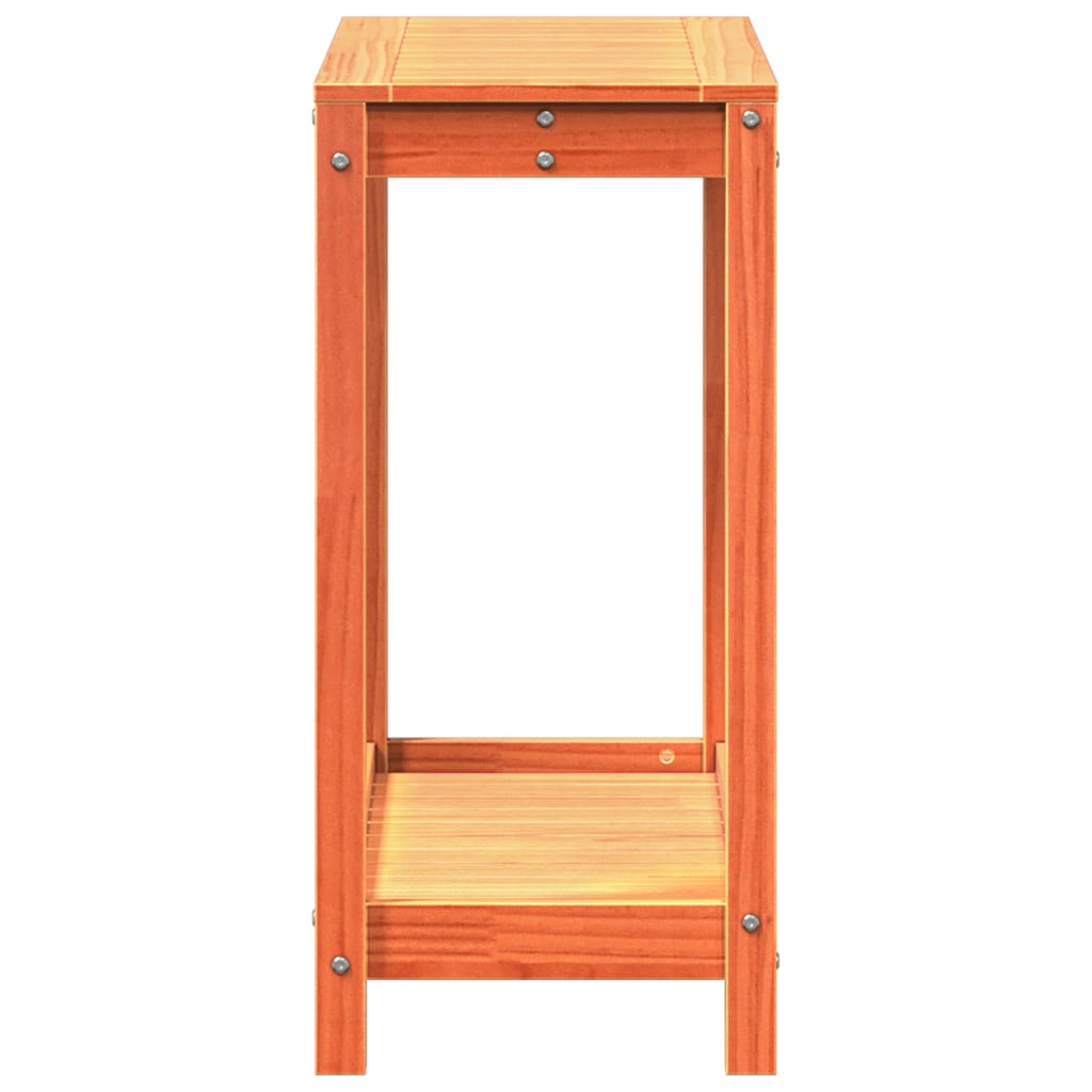 vidaXL Τραπέζι Κηπουρικής με Ράφι Καφέ 82,5x35x75εκ. Μασίφ Ξύλο Πεύκου