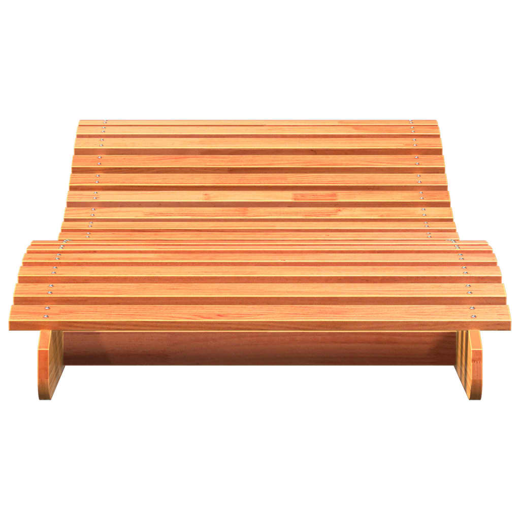 vidaXL Ξαπλώστρα Καφέ Κεριού 205x80x31,5 εκ. από Μασίφ Ξύλο Πεύκου