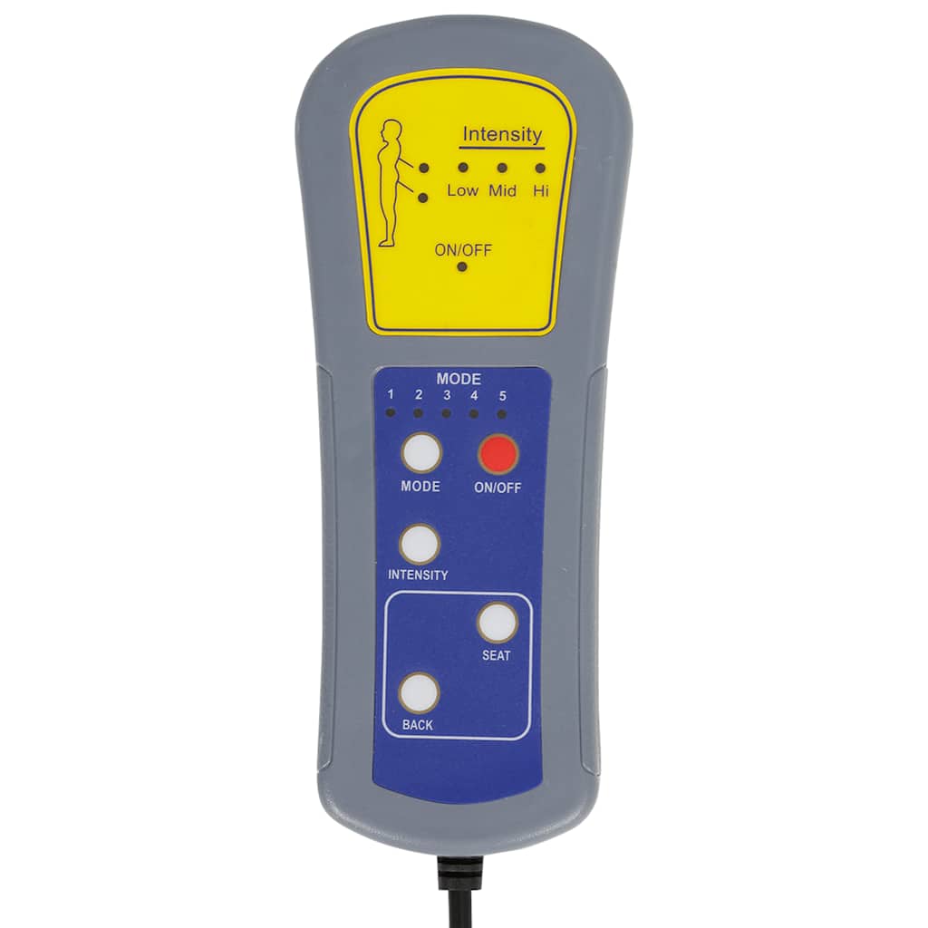 vidaXL Ανάκλιντρο Μασάζ Ανοιχτό γκρι Υφασμάτινο με Μαξιλάρια