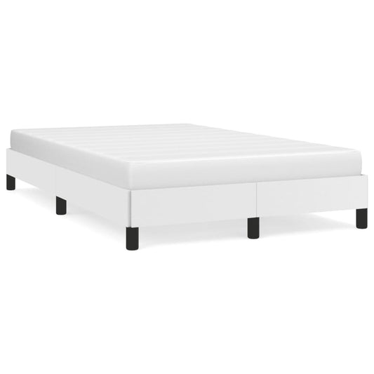vidaXL Πλαίσιο Κρεβατιού χωρίς στρώμα Λευκό 120x190 εκ.Συνθ. Δέρμα