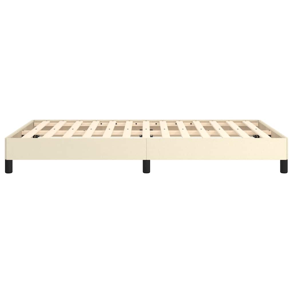 vidaXL Πλαίσιο Κρεβατιού χωρίς στρώμα Κρεμ 120x190 εκ.Συνθ. Δέρμα