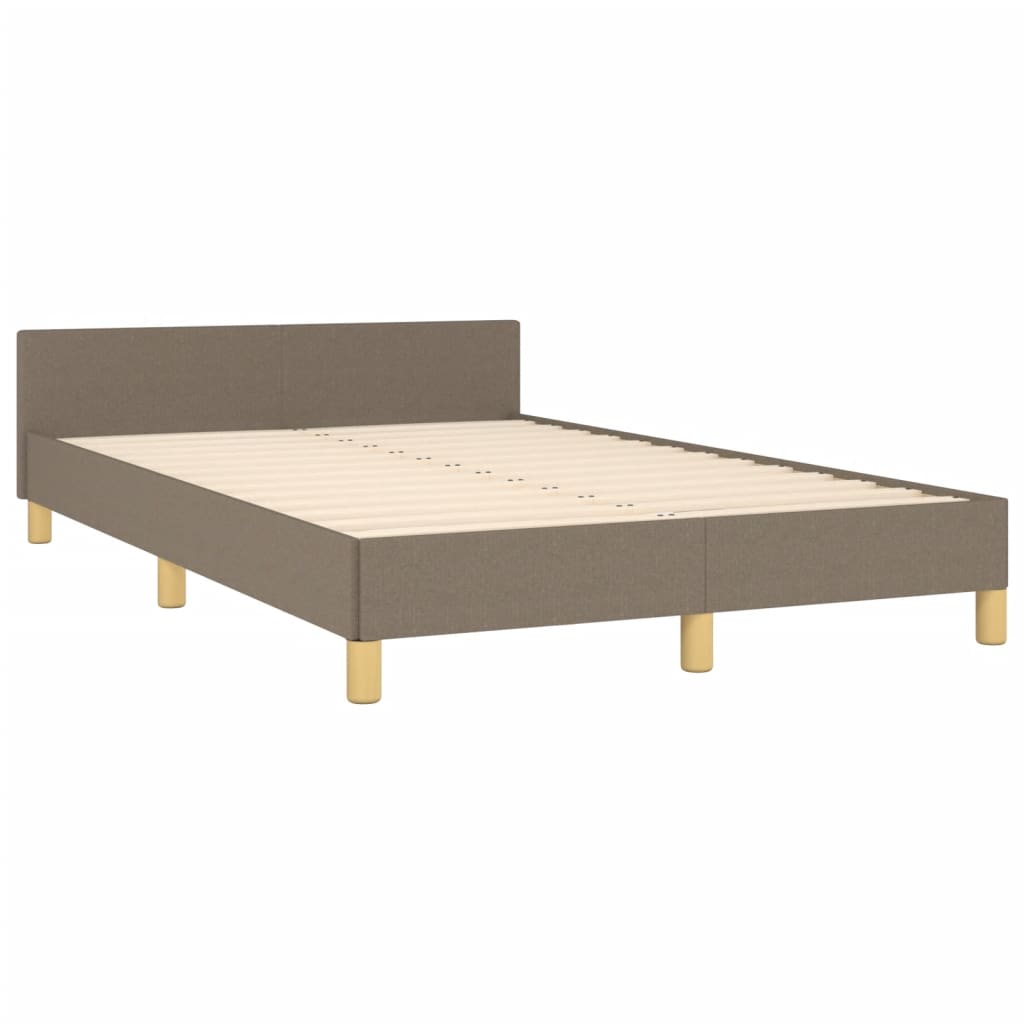 vidaXL Πλαίσιο Κρεβατιού χωρίς στρώμα Taupe 120x190 εκ. Υφασμάτινο