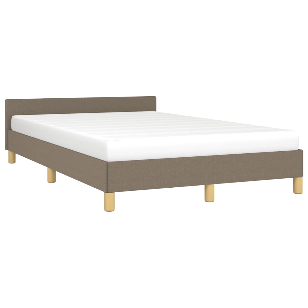 vidaXL Πλαίσιο Κρεβατιού χωρίς στρώμα Taupe 120x190 εκ. Υφασμάτινο
