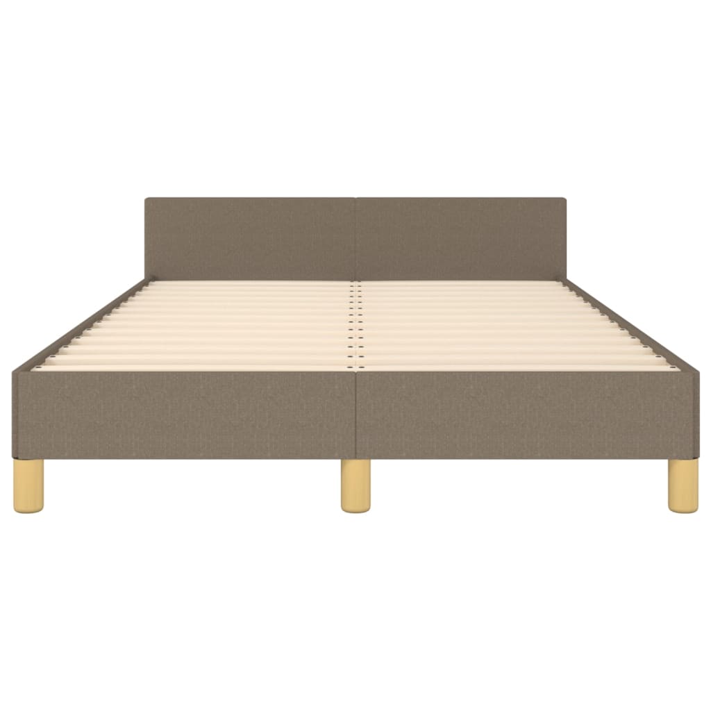 vidaXL Πλαίσιο Κρεβατιού χωρίς στρώμα Taupe 120x190 εκ. Υφασμάτινο