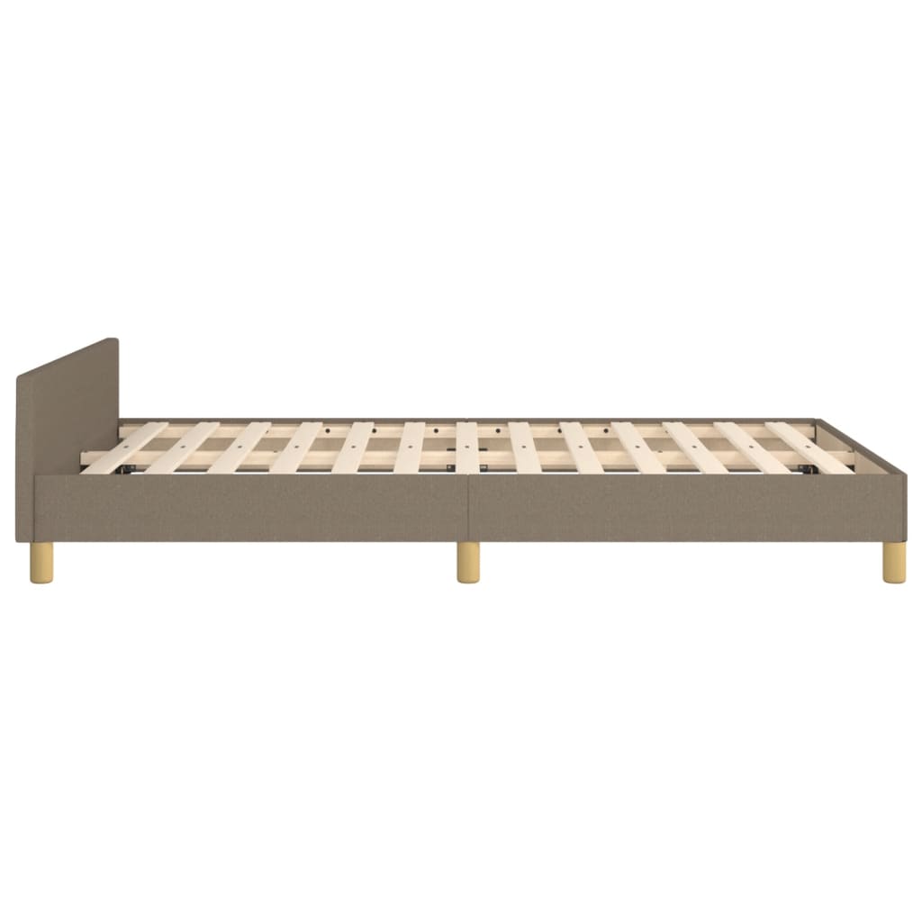 vidaXL Πλαίσιο Κρεβατιού χωρίς στρώμα Taupe 120x190 εκ. Υφασμάτινο