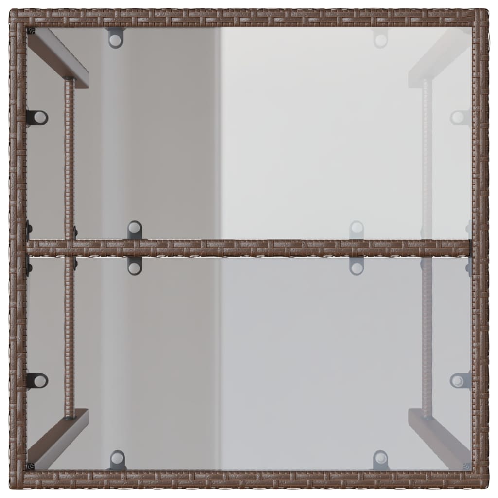 vidaXL Τραπέζι Μπαρ Εξ. Χώρου Καφέ 70x70x110 εκ. Συνθετικό Ρατάν
