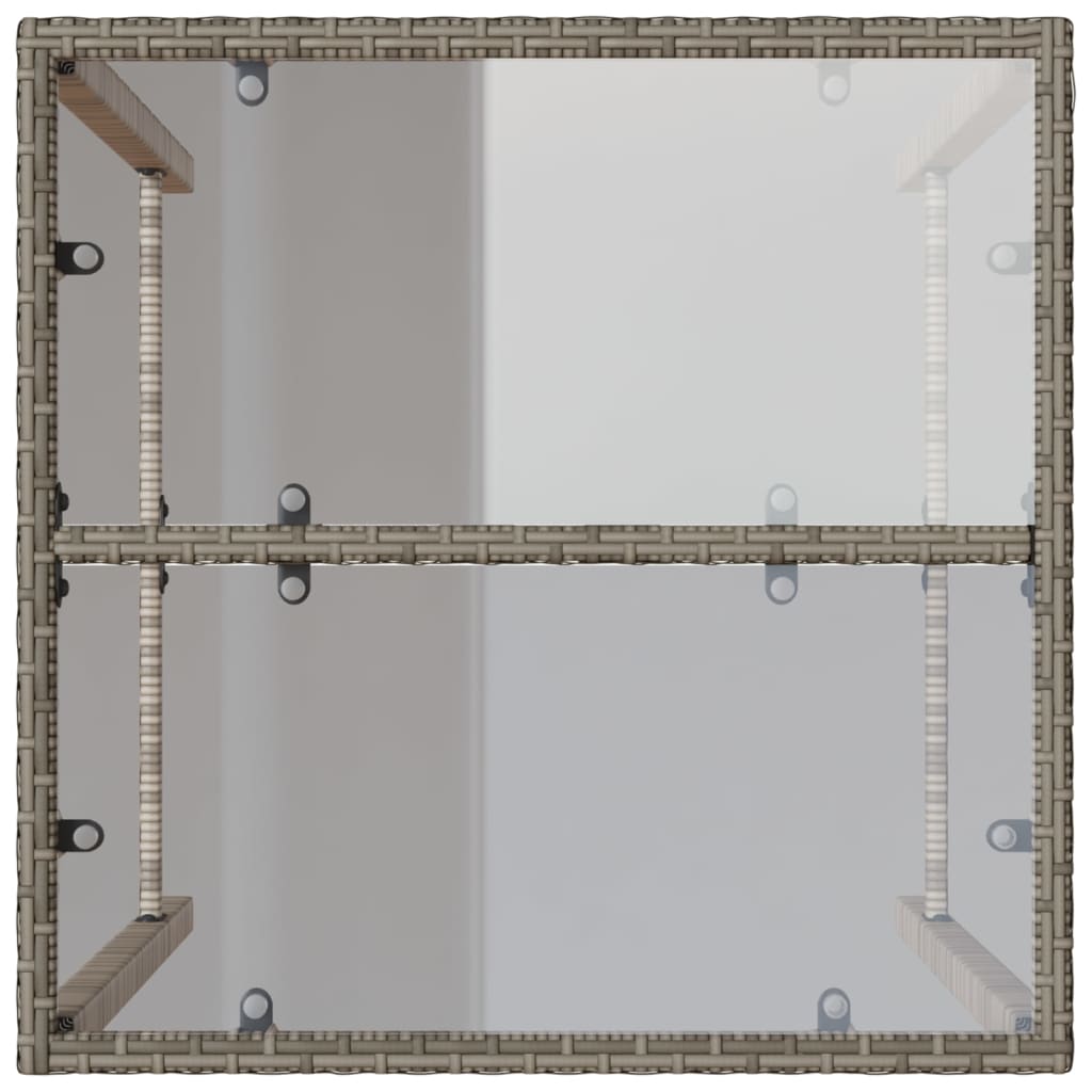 vidaXL Τραπέζι Μπαρ Κήπου Γκρι 70x70x110 εκ. από Συνθετικό Ρατάν