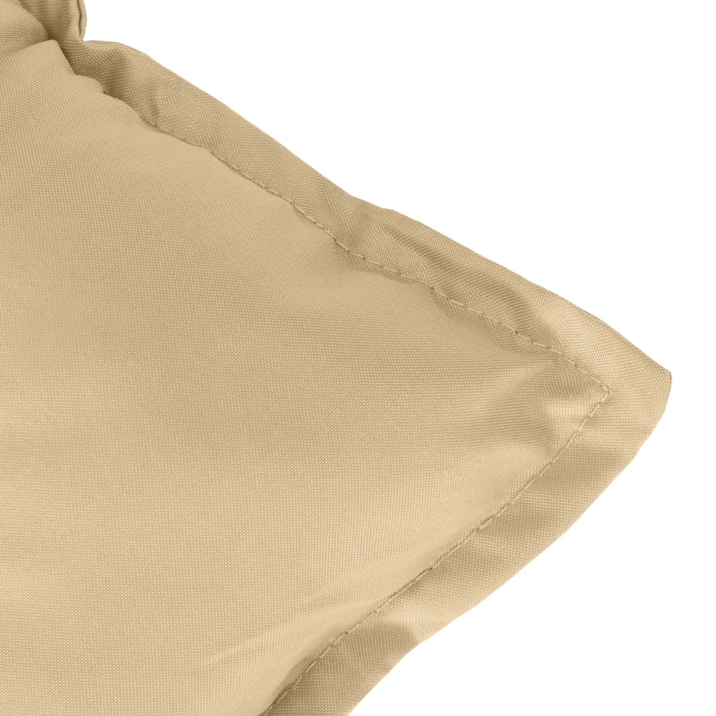 vidaXL Μαξιλάρια Καρέκλας με Πλάτη 2 τεμ. Μπεζ 120x50x7 εκ. Ύφασμα