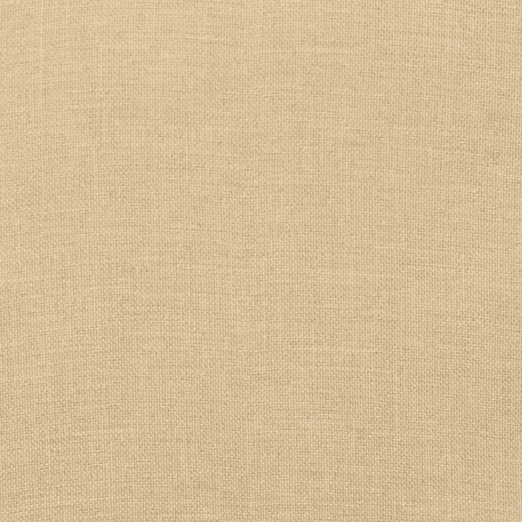 vidaXL Μαξιλάρια Καρέκλας με Πλάτη 2 τεμ. Μπεζ 120x50x7 εκ. Ύφασμα