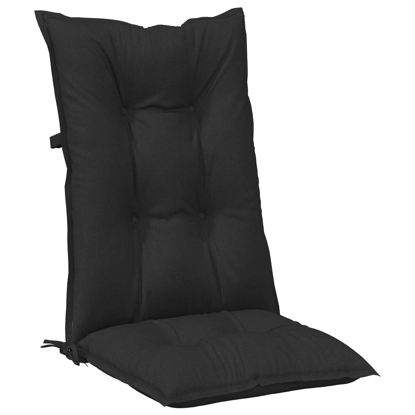 vidaXL Σέτ Μαξιλαριών Καρέκλας Υψηλής Πλάτης 4 pcs Μελανζ Μαύρο
