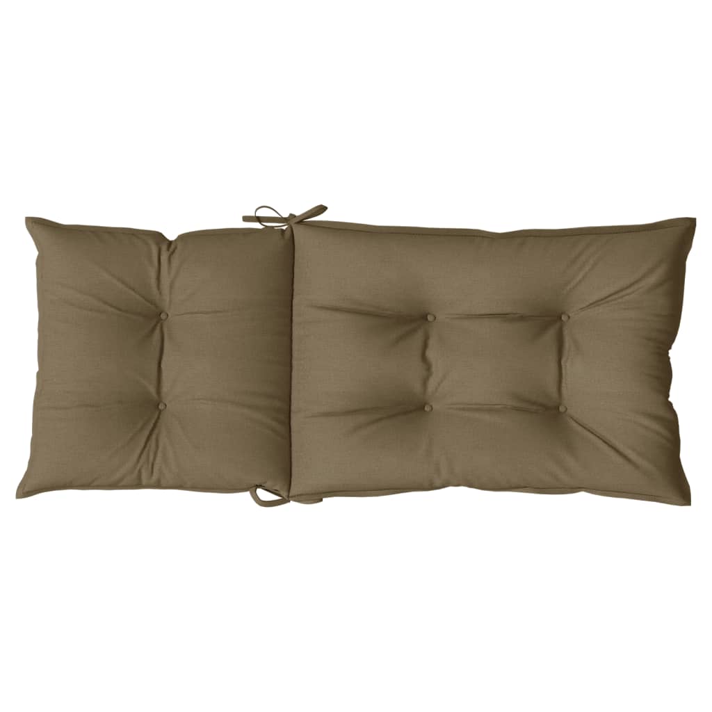 vidaXL Μαξιλάρια Καρέκλας Κήπου Πλάτη 2τεμ Taupe 120x50x7 εκ. Ύφασμα