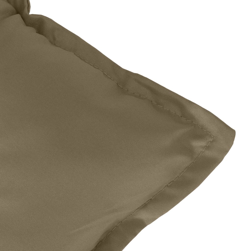 vidaXL Μαξιλάρια Καρέκλας Κήπου Πλάτη 2τεμ Taupe 120x50x7 εκ. Ύφασμα