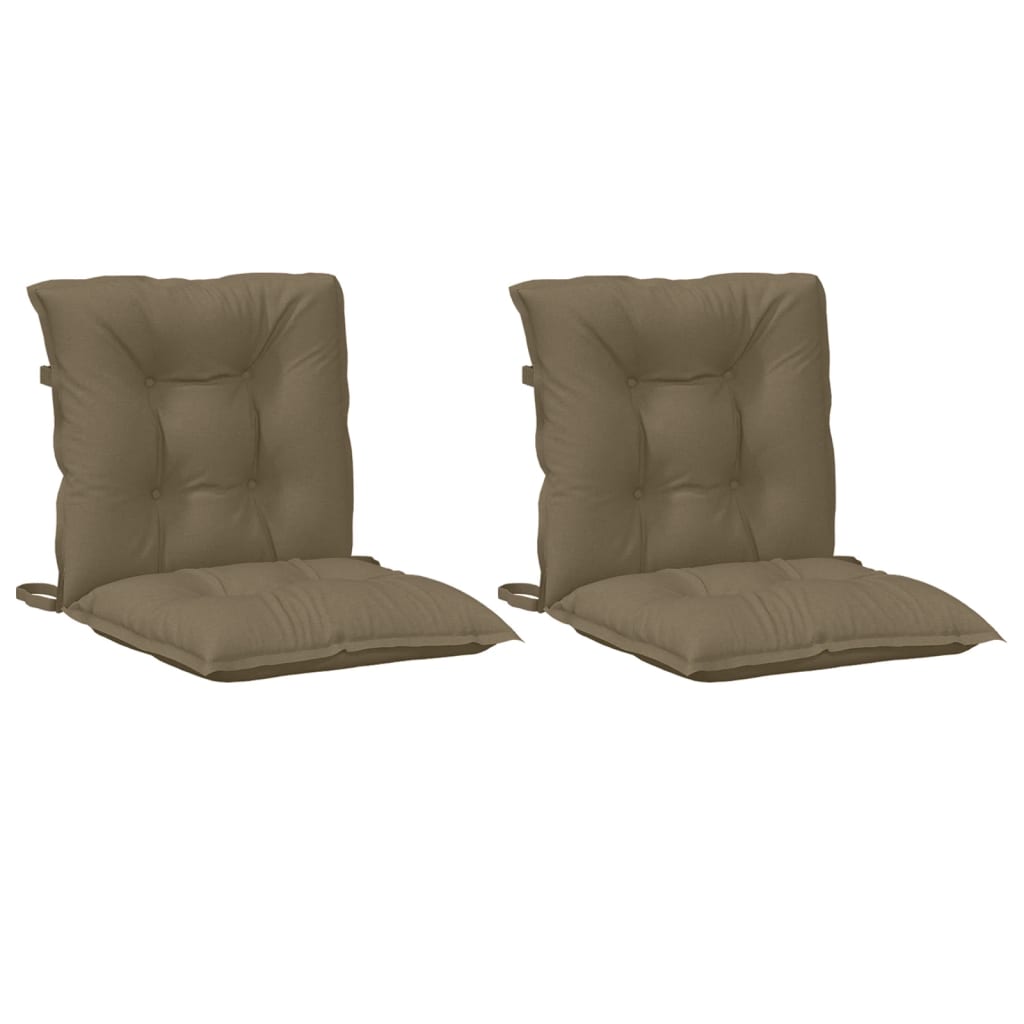 vidaXL Μαξιλάρια Καρέκλας 2 τεμ. Taupe 100x50x7εκ. Ύφασμα