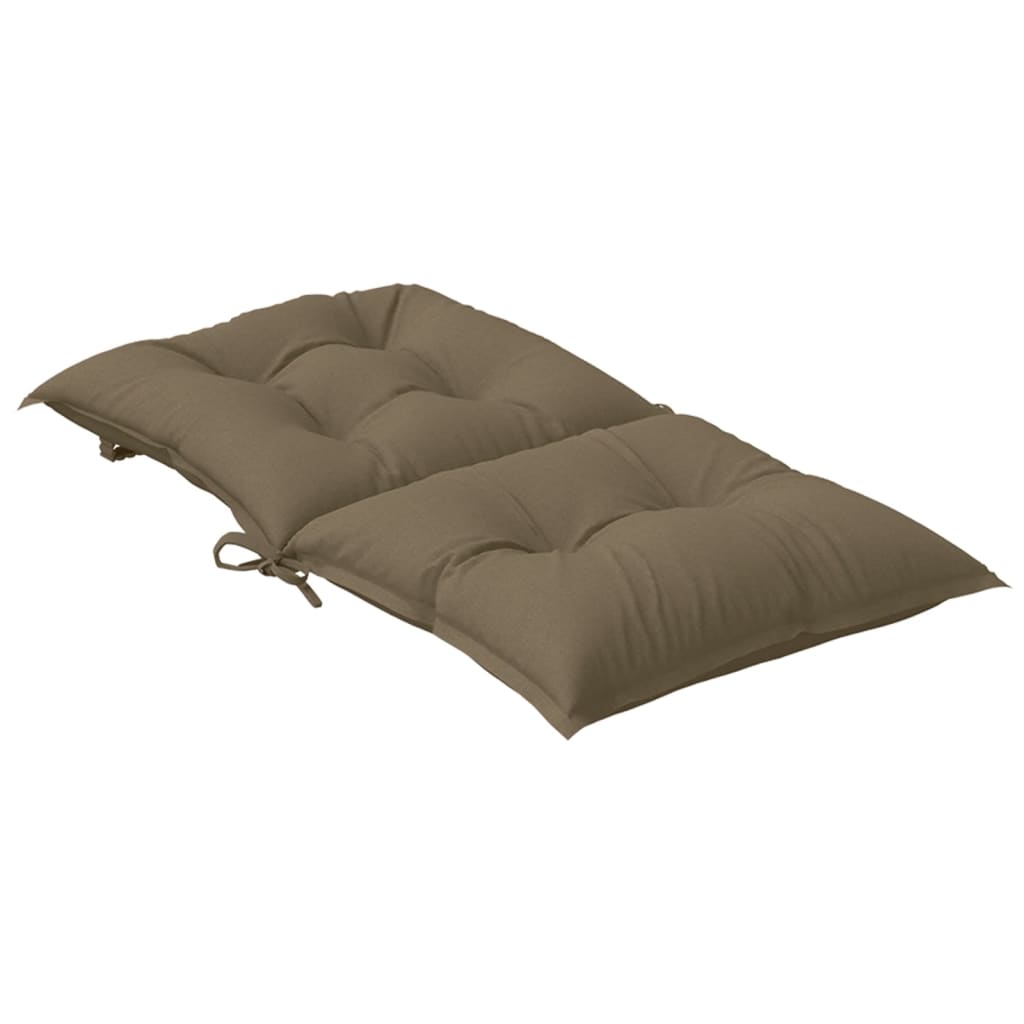 vidaXL Μαξιλάρια Καρέκλας 2 τεμ. Taupe 100x50x7εκ. Ύφασμα