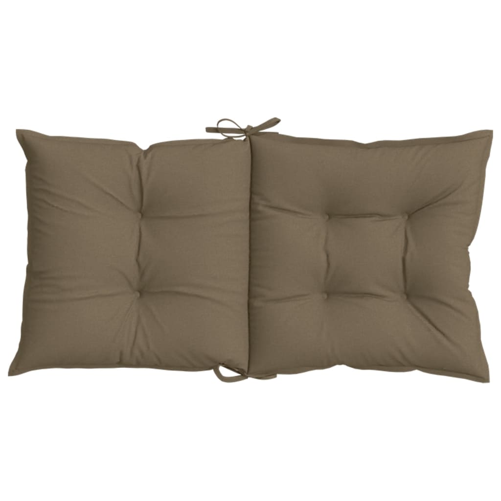 vidaXL Μαξιλάρια Καρέκλας 2 τεμ. Taupe 100x50x7εκ. Ύφασμα