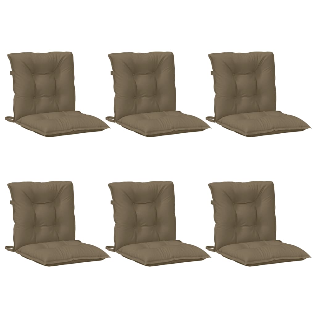 vidaXL Μαξιλάρια Καρέκλας 6 τεμ. Taupe 100x50x7εκ. Ύφασμα