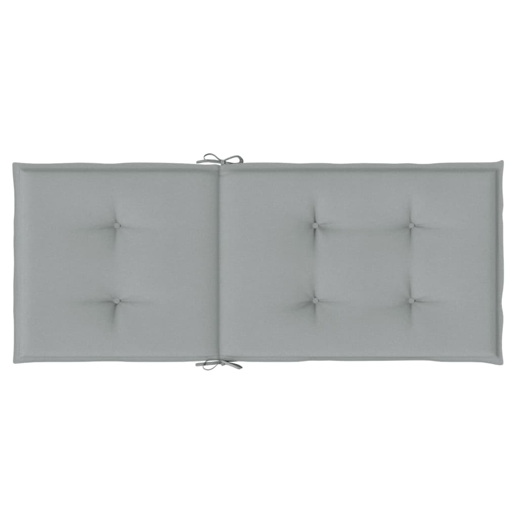 vidaXL Μαξιλάρια Καρέκλας με Πλάτη 2 τεμ. Αν. Γκρι 120x50x4 εκ. Ύφασμα