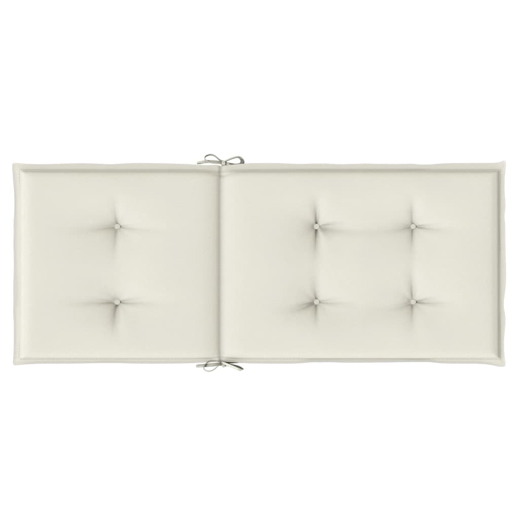 vidaXL Μαξιλάρια Καρέκλας με Πλάτη 6 τεμ. Κρεμ 120x50x7 εκ. Ύφασμα
