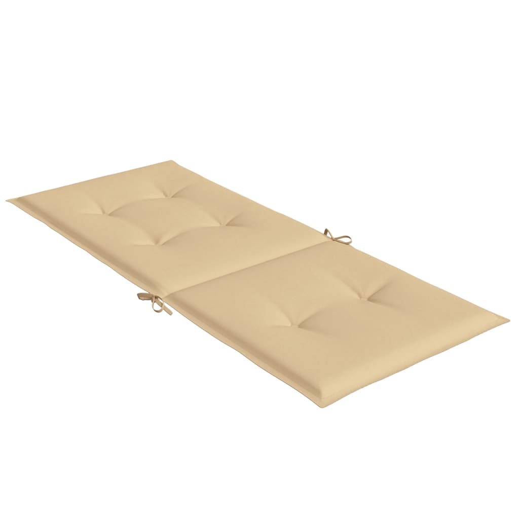 vidaXL Μαξιλάρια Καρέκλας με Πλάτη 2 τεμ. Μπεζ 120x50x7 εκ. Ύφασμα